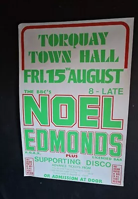 Radio 1 Torquay Town Hall 1980s DJ  Disco 75x50cm Poster Noel Edmonds • £4.99