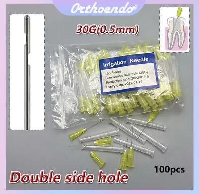 Disposable 30G Dia 0.5mm Dental Syringe Tips Root Canal Endo Irrigation Needles • $10.17