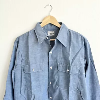 Vintage NOS 60s Big Mac Chambray Work Shirt Workwear Selvedge Large USA • $80