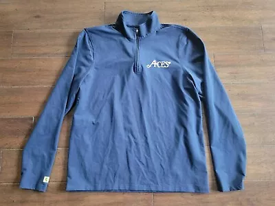 LIV Golf Navy Las Vegas 4Aces GC Quarter Zip Long Sleeve Shirt Size Medium • $45