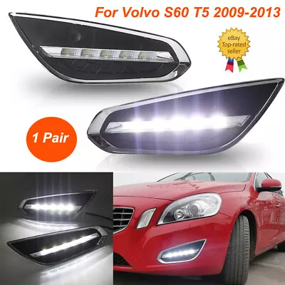 2x DRL Fog Lamp Front Bumper LED Daytime Running Lights For Volvo S60 T5 2009-13 • $124.89