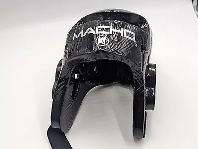 Martial Arts Sparring Helmet Adult Size M Black Macho Sport Padding Head Gear • $8.99