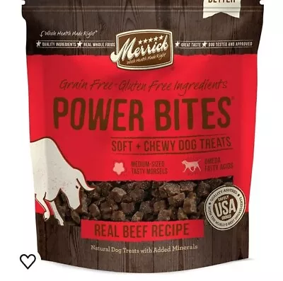 Merrick Power Bites Dog Treats Real Beef Recipe - 6 Oz. Bag • $8