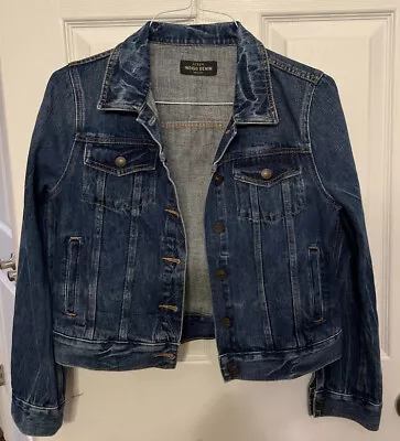 J Crew Women's Indigo Blue Denim Jacket Button Front Pockets Wash • $22.99