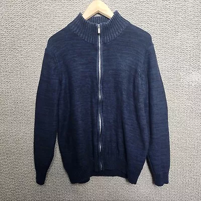 TRICOTS ST RAPHAEL Sweater Full Zip Navy Blue Size M Slim • $12.99