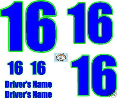 2 Color IMCA/Stock Or Sprint Race Car Numbers Package • $57.99