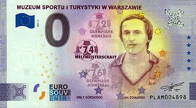 £6.04 • Buy Zero Euro Bill - 0 Euro - Poland - Muzeum Sportu I Turystyki W Warszawie 2021-6