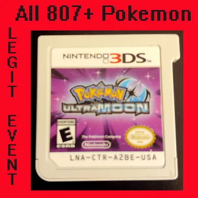 Pokemon Ultra Moon Loaded With All 807 + 100+ Legit Event Pokemon Unlocked  • $65.99