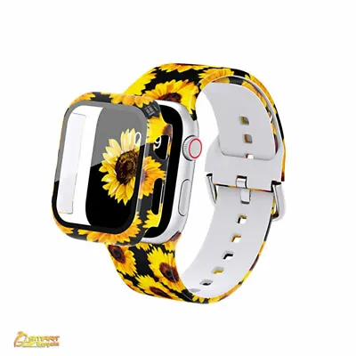 $16.99 • Buy Sunflower Case And Bands For Apple Watch 7 6 5 4 38mm 40mm 41mm 42mm 44mm 45mm