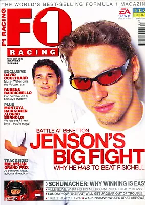 F1 Racing Magazine April 2001 Jenson Button Giancarlo Fisichella Michael Schumac • £5.99