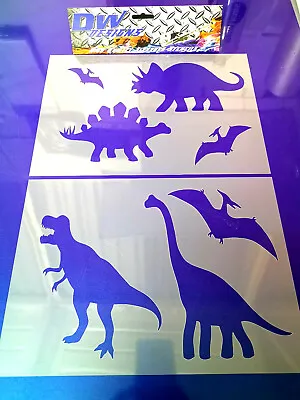 £8.95 • Buy Dinosour Silhouette Set Airbrush Art Craft Stencil