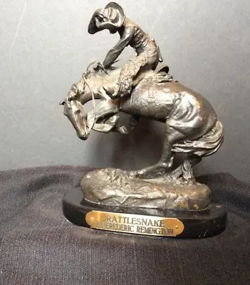 Frederic Remington The Rattlesnake Bronze Statue Marble Base Decor • $139