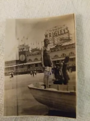 Wrigley Field Art Deco Bathing Beauty By Sign & Phenol  Antique Real Photograph • $49.99