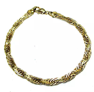 VINTAGE 14K ITLAY Yellow Gold Chain Bracelet 8 GRAMS 8 INCHES • $425
