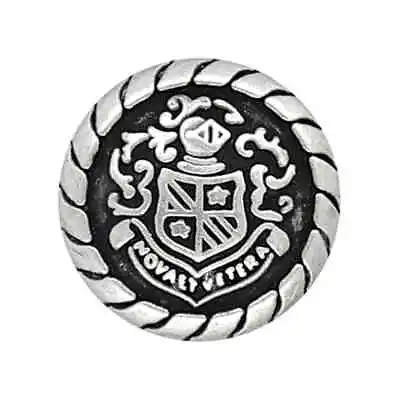 ANTIQUE SILVER COAT OF ARMS CREST MILITARY METAL SHANK BUTTONS 15mm 23mm • £3.95