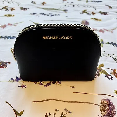 Michael Kors Black Saffiano Leather Jet Set Travel Vanity Bag • £40