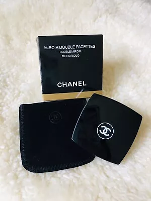 Chanel Mirror Duo Compact Double Facette Makeup Black Bridesmaid Gift • $26.99