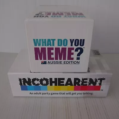 What Do You Meme? Aussie Edition & Incohearent Card Games Complete In Box • $44