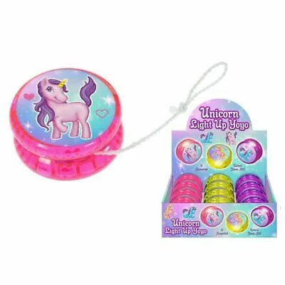 2x LIGHT UP UNICORN YOYO Children Fun Girls Christmas Bag Filler Travel Pocket • £5.49