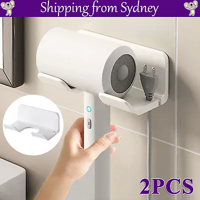 Hair Dryer Wall Mount Bracket Stand Holder Storage Rack For Hair Dryer White AU • $12.45