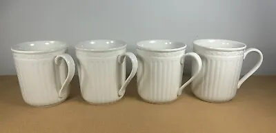 4 Mikasa Italian Countryside Cappuccino Coffee Tea Mugs 3 3/4  Tall DD900 Ivory • $26.95