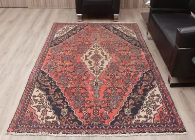 5X8 Floral Hand Knotted Oriental Vintage RED Wool Traditional  Area Rug • $455