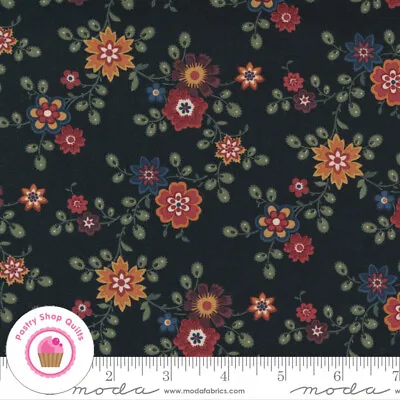 Moda HOPE BLOOMS 9670 18 Midnight Black Floral KANSAS TROUBLES Quilt Fabric • $5.95