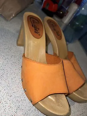 Vintage Candie's Italy Women's Sandals Shoes Demi Sz 10 EUC • $79