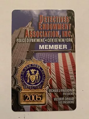 2005 MEMBER NYPD Detective Association DEA PBA Courtesy Card New • $17