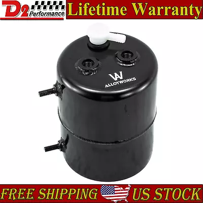 2000ML Aluminum Alloy 2L Brake Vacuum Reservoir Tank Can W/ Mounts Fittings • $59