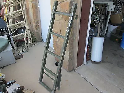 56  Steel Boarding Ladder W/Folding Leg NOS W/Scuffs & Dings Military Vehicle • $99