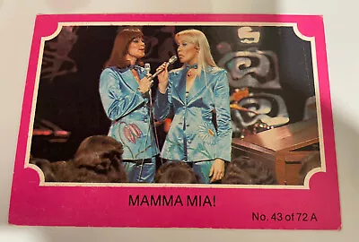 ABBA Trading Cards Australian Scanlens Pink Series - 43 Mamma Mia • $5.50