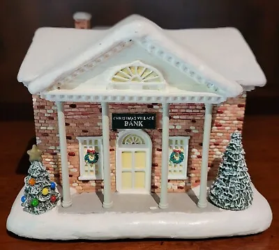 Hawthorne Norman Rockwell Christmas Village - Christmas Village Bank. New In Box • $35.99