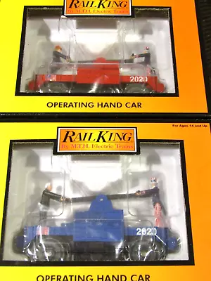 MTH Operating Hand Car O-Gauge Train Donald Trump & Joe Biden Set W/ Uncle Sam • $299.95