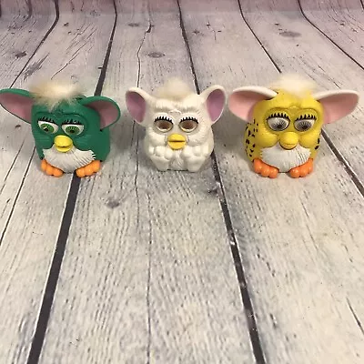 90’s FURBY McDonald's Happy Meal Toy Plastic Furbies Vintage Lot Of 3 / F01 • $10.49