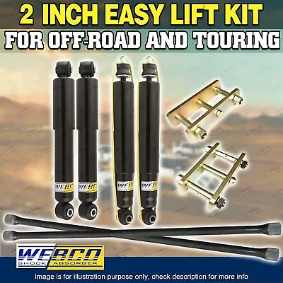 2 Inch 50mm Suspension Lift Kit RAW Torsion Extended Shackle For Holden Rodeo RA • $661