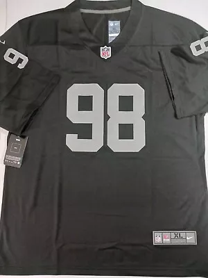 Las Vegas Raiders Max Crosby #98 Stitched  Football Jersey Mens Sz XL NWT • $54