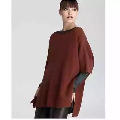 Vince Wool Cashmere Blend Knit Oversized Poncho Sweater Size Small • $55
