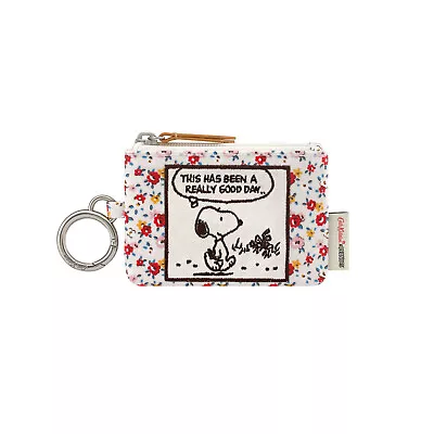 £15 • Buy Cath Kidston X Peanuts SNOOPY I.D. Purse Key Ring W/ Leather Zip - WHITE