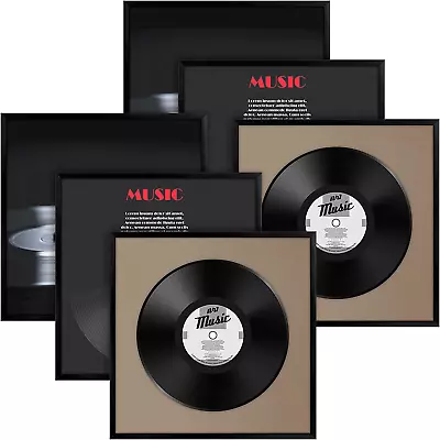 6 Packs Black Vinyl Record Album Frame 12.5 X 12.5 Inch Album Display Frame Cov • $62.29