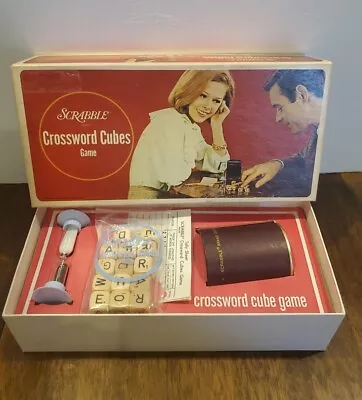 Vintage Scrabble Crossword Cubes Game 1968 Selchow & Righter Complete  • $19.99