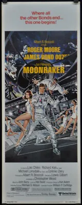 Moonraker 1979 ORIG 14X36 MOVIE POSTER JAMES BOND ROGER MOORE MICHAEL LONSDALE • $200