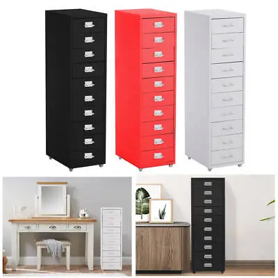 Office Metal Filing Cabinet Cupboard Drawer Unit On Castors 3-10 Drawers UK • £49.95