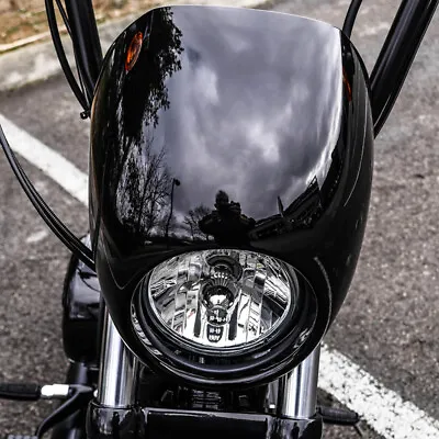 Headlight Fairing Mask For Harley Sportster Front Fork Cowl XL 1200 / 883 FXD • $45.07