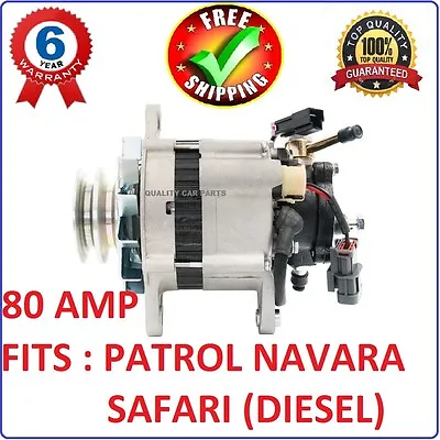Alternator With Pump For Nissan GQ Patrol Engine TD42 4.2L Diesel 1988-1997 • $199.99