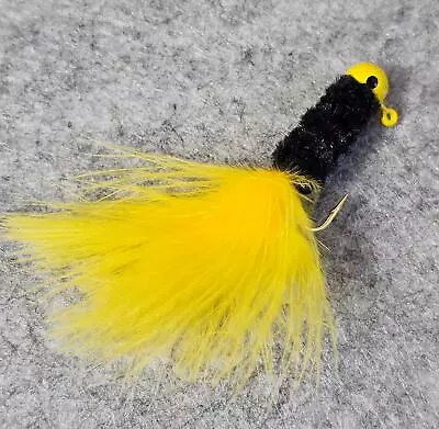 (Lot Of 12) Kingfisher Crappie Jigs 1/16oz Chenille Body Marabou Feather CRAPPIE • $8.99