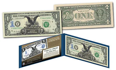 1899 Black Eagle 2 Pres. One-Dollar Silver Certificate Hybrid New Modern $1 Bill • $13.95