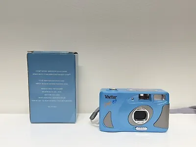 Vintage Vivitar Onki 89 Blue Built-in Flash Auto Exposure 35mm Film Camera (#37) • $22.99