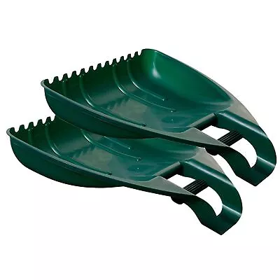 2x Leaf Grabber Collector Handheld Gather Leaves Garden Scoops Wrist Support • £8.99