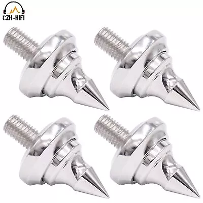 4pcs M6 316 Stainless Steel Speaker Isolation Spike Feet Stand Damper Cone AMP • $69.91